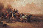 unknow artist People ride horses oil painting on canvas